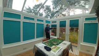 Perfect Fit Pleated Blinds in Conservatory side windows [upl. by Frida]