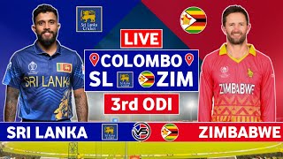 Sri Lanka vs Zimbabwe 3rd ODI Live Scores  SL vs ZIM 3rd ODI Live Scores amp Commentary [upl. by Uhsoj]