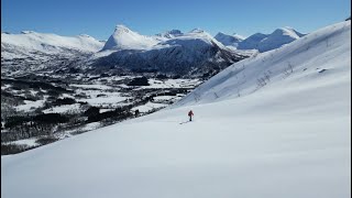 Sandfjellet in Hornidal backcountry freeride skiing in Norway Sunmøre 2024 April  skiwithme [upl. by Elo]