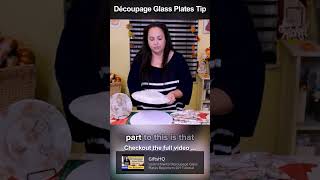 Reverse Decoupage Glass Plate with Fabric amp Mod Podge Tip [upl. by Newton204]