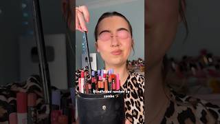 Blindfolded random lip combo 💖makeup lipcombo makeupchallenge [upl. by Broek534]