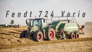 Schmidt GbR mit Fendt 724 und Fendt 1290SXD am Pressen [upl. by Attenrad]