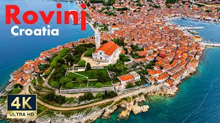 Rovinj Croatia 🇭🇷 4K Old Town and Beach Walking Tour Istria 2023 [upl. by Esorylime]