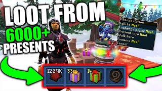 MASSIVE 6000 Christmas Present Opening Runescape 3 [upl. by Todd625]