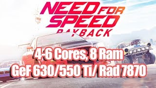 Need For Speed Payback на слабом ПК 46 Cores 8 Ram GeForce 630550 Ti Radeon 7870 [upl. by Aduhey]