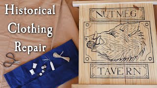 Repairing Clothing in 18th Century  Live In The Nutmeg Tavern [upl. by Nappie670]