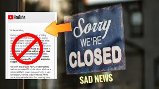 YouTube Removing Sense Islam  SAD NEWS [upl. by Enovahs]