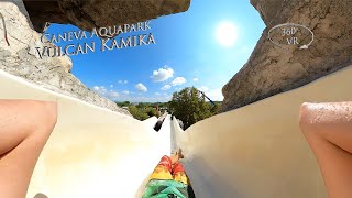 Caneva Aquapark Vulcan Kamika Right 360° VR POV Onride [upl. by Neahs]