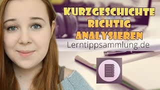 Eine Kurzgeschichte analysieren  Lerntippsammlungde [upl. by Reisinger]