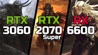 RTX 3060 vs RTX 2070 Super vs RX 6600  Test in 19 Games [upl. by Kirre]