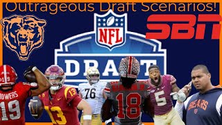 INSANE Chicago Bears Mock Draft Scenarios in the 2024 NFL Draft [upl. by Albertine]