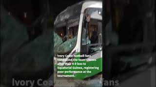 Ivory Coast Vandalize Team buses [upl. by Anin]