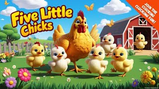 quot🎶 Five Little Chicks Song Sing Along to Fun Nursery Rhymes for Kids 🐥✨  Joyful Learning amp Playquot [upl. by Couhp]