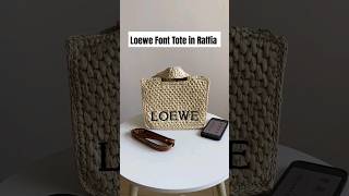 Loewe Mini Font Tote in Raffia fashion fashion luxury luxurybag loewe raffiabag totebag [upl. by Rabin]