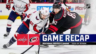 Capitals  Hurricanes 1217  NHL Highlights 2023 [upl. by Abbie399]