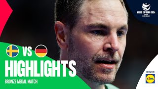 Intense clash for the bronze  Sweden vs Germany  Highlights  Mens EHF EURO 2024 [upl. by Asirralc]