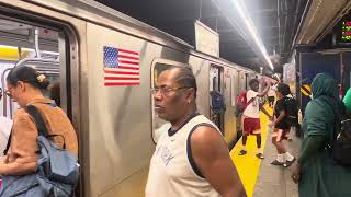 Kingsbridge Road bound R142 4 train at 149th Street–Grand Concourse in the Bronx [upl. by Saimerej]