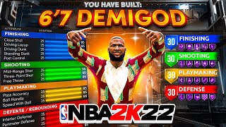 THIS 67 POINT GUARD BUILD IS THE BEST BUILD in NBA 2K22 DEMIGOD ISO BUILD Best Build 2k22 [upl. by Pernell]