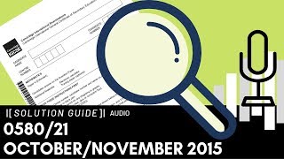 058021 OctoberNovember 2015 Marking Scheme MS Audio Voiceover [upl. by Owens]