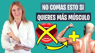 QUÉ NO COMER para AUMENTAR MASA MUSCULAR  Alimentos que reducen el músculo  Nutrición deportiva [upl. by Landing]