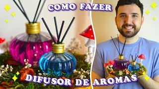 COMO FAZER DIFUSOR DE AROMAS CASEIRO – Aromatizador de ambientes – DIY Homemade Reed Diffuser [upl. by Anihs]