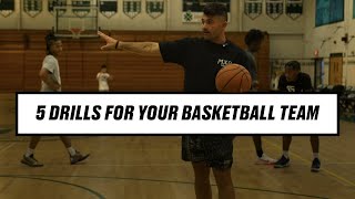 5 DRILLS THAT WILL HELP YOUR BASKETBALL TEAM [upl. by Aennaej476]