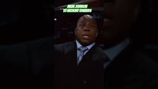 Magic Johnson replies Anthony Edwards nba mj trashtalk [upl. by Adnoek]