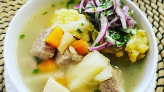 Receta de Sancocho Blanco delicioso caldo típico ecuatoriano sancocho recetas caldo [upl. by Doran]