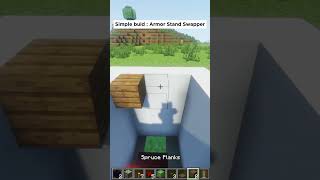 Minecraft Armor Stand Swapper Build Idea minecraft shorts [upl. by Suzanna501]