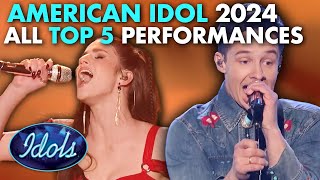 ALL AMERICAN IDOL TOP 5 PERFORMANCES 2024  Idols Global [upl. by Columbyne]