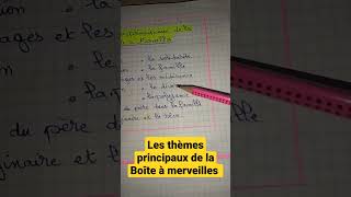 les thèmes principaux la Boîte à Merveillesمراجعةrégional français 1 bacرواية علبة العجائب [upl. by Batholomew307]