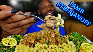 LAMB STROGANOFF MUKBANG  EATING SHOW [upl. by Edrahc]