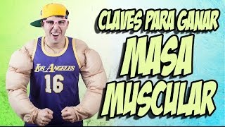 Cómo GANAR MASA MUSCULAR 💪 3 PILARES BÁSICOS para coger MÚSCULO Y VOLUMEN [upl. by Aianat56]