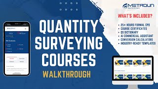 Quantity Surveying Courses  Step by Step Walkthrough [upl. by Tansy]