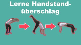 Lerne die Turnübung Handstandüberschlag in 8 Minuten  Stütz Überschlag Tutorial [upl. by Aihsekat424]