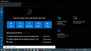 Windows 10 How to fix broken Windows defender security threat service that stopped [upl. by Joshua]