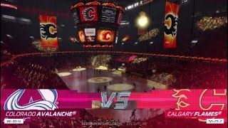 PS4 NHL 20 Colorado Avalanche Vs Calgary Flames [upl. by Auqinu]