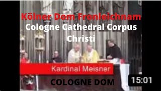 Koelner Dom Fronleichnam  Kölner Dom Fronleichnam  Dom  Cologne  Germany [upl. by Alyakim]