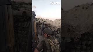 Ukrainian forces repel Russian advance near Klishchiivka from trench position shorts [upl. by Aicilic]