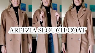 Aritzia SLOUCH Coat Review  Is it worth the hype  Tawny Alessandra [upl. by Aseela]