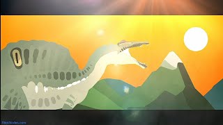 SPINOSAURUS AEGIPTYCUS animation 2d reel animation paleoart dinosaur sticknodes jurassicworld [upl. by Delinda]