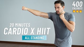 20 MIN CARDIO HIIT WORKOUT  No Squats or Lunges  ALL STANDING [upl. by Belanger]