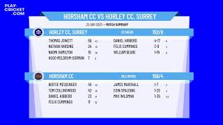 Sussex Junior Cricket Festival  U11 Mixed Bowl  Horsham CC U11 v Horley CC U11 [upl. by Dupre160]