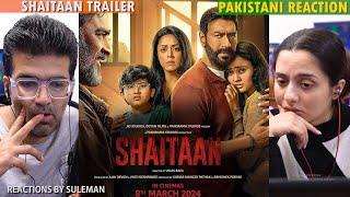 Pakistani Couple Reacts To Shaitaan Trailer  Ajay Devgn  R Madhavan  Jyotika [upl. by Oyam]