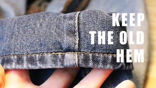 How to Shorten Your Jeans and Keep the Original Hem [upl. by Kreindler565]