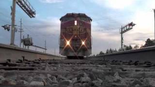 Railroad freight train runs over camera [upl. by Netsirc534]