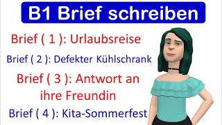 Prüfung B1 DTZ Brief schreiben  4 Briefe [upl. by Carroll]