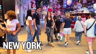 New York City 4K  Experience Midtown Manhattan at NIGHT [upl. by Ttoile]