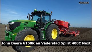 John Deere 6150 Väderstad Spirit 400C Next [upl. by Xuaegram]