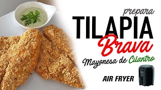 Cómo hacer TILAPIA APANADA o EMPANIZADA en la AirFryer  NO VAS A QUERER COMERLA DE OTRA MANERA [upl. by Anhaj988]